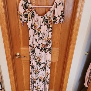Floral Pink Maxi Vacation Dress